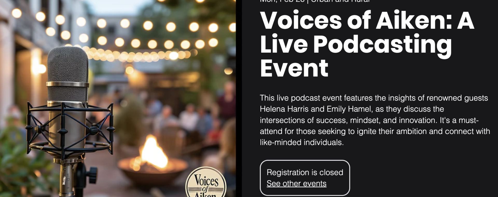 Voices of Aiken Banner Grahpic